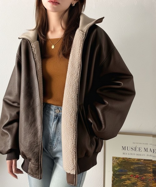 日本🇯🇵連線 JAVA 兩面可穿復古羊羔毛皮衣外套 復古 皮衣 外套 夾克 皮外套 皮夾克 長袖 2色(任買兩件711免運)/預購