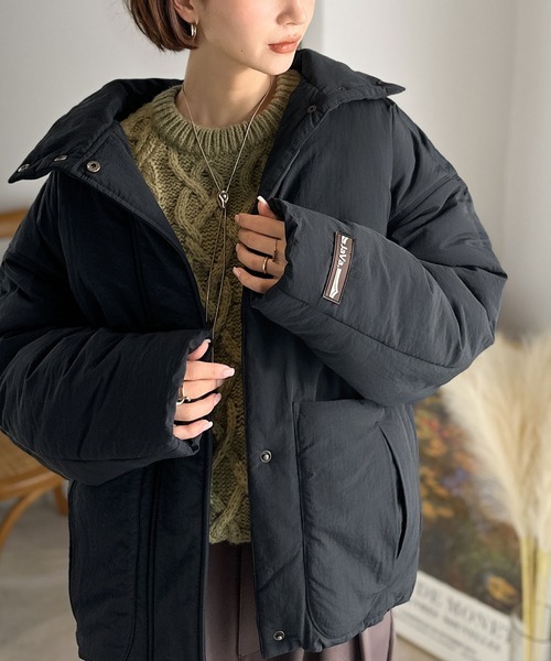 日本🇯🇵連線 JAVA 蓬鬆溫暖立領尼龍外套 立領排釦 超保暖 尼龍外套 長袖 外套 2色(任買兩件711免運)/預購