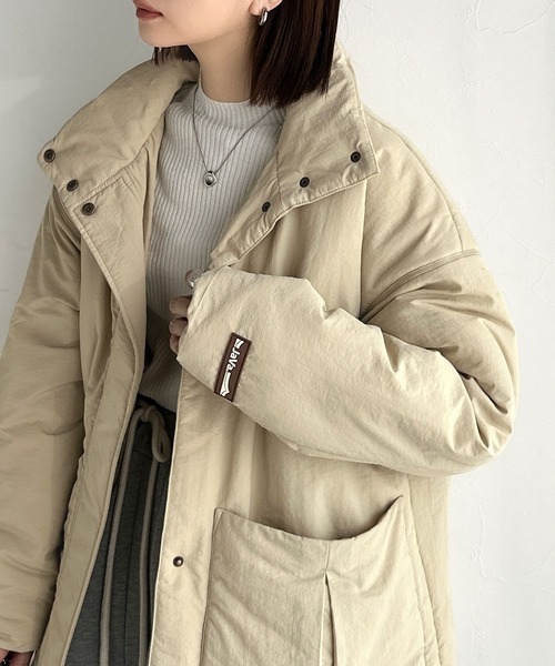 日本🇯🇵連線 JAVA 蓬鬆溫暖立領尼龍外套 立領排釦 超保暖 尼龍外套 長袖 外套 2色(任買兩件711免運)/預購