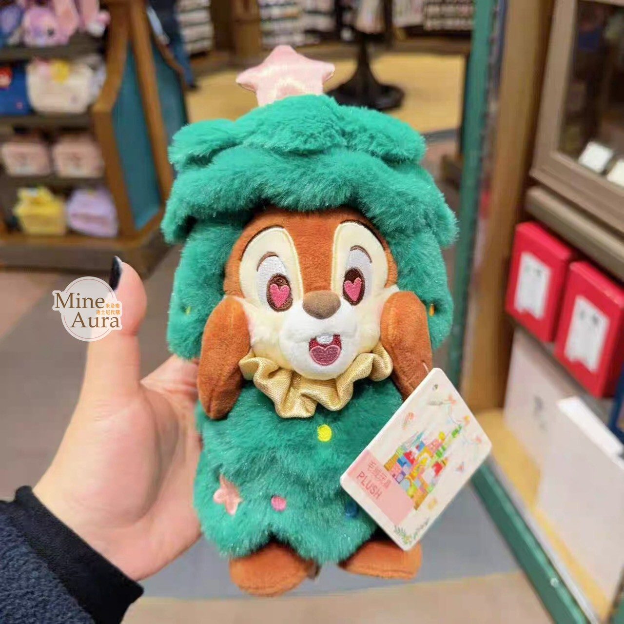 聖誕圓舞曲系列 米奇和朋友們系列 奇奇蒂蒂 Chip 'n Dale 娃娃 玩偶 -上海迪士尼樂園