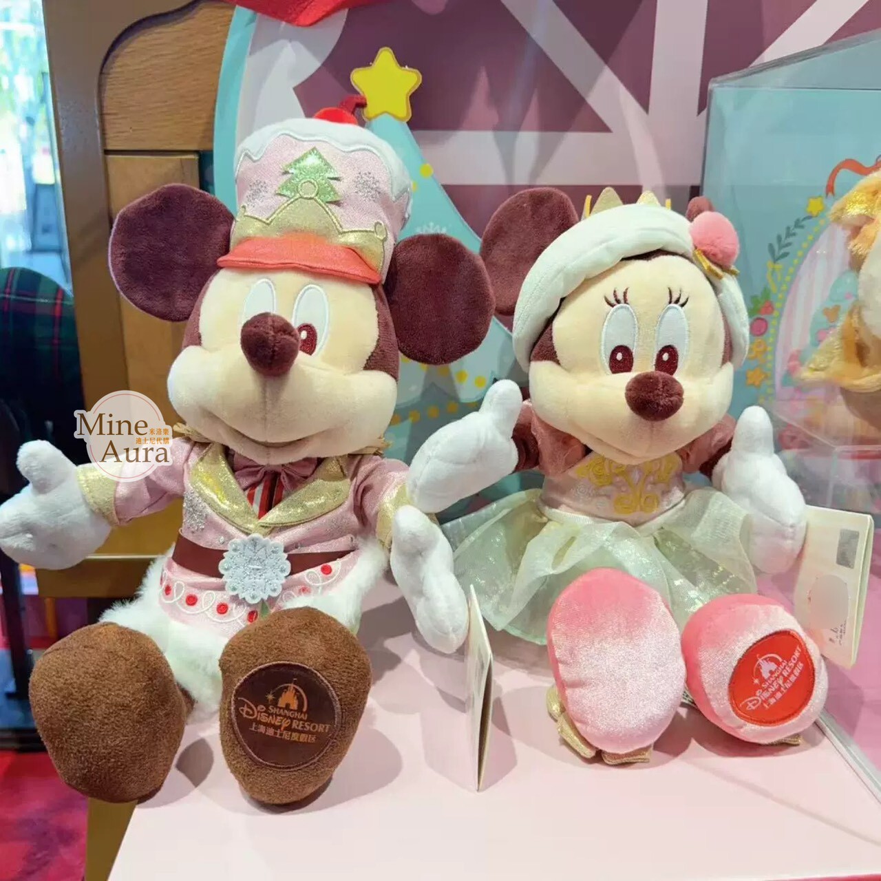 聖誕圓舞曲系列 米奇和朋友們系列 米奇 Mickey 米妮 Minnie 娃娃 玩偶 -上海迪士尼樂園