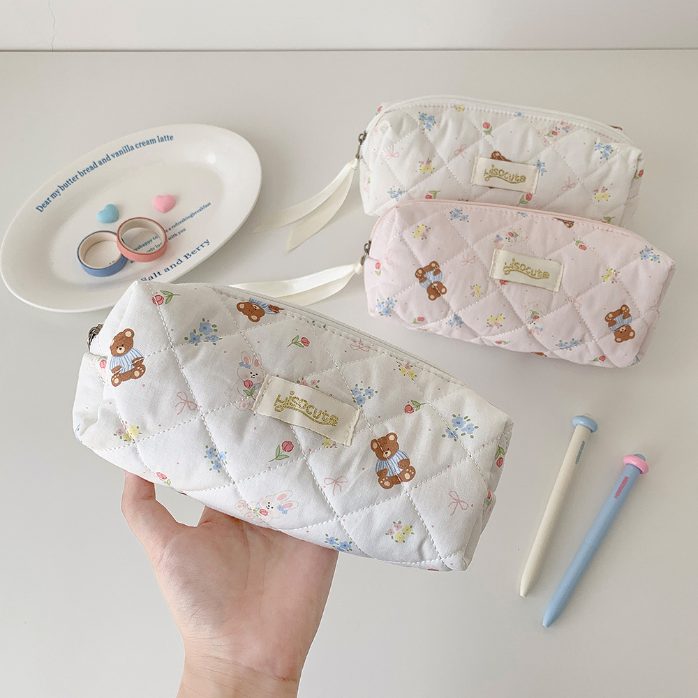 Korean Cute Bear Cosmetic & Stationery Pouch