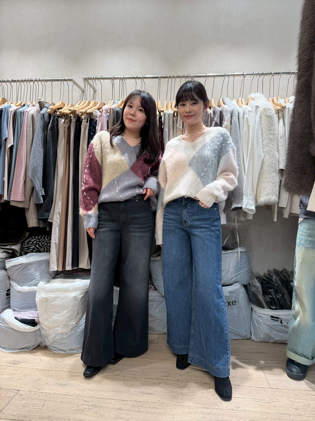 SG5232 全棉牛仔闊腳長褲(S/M/L)