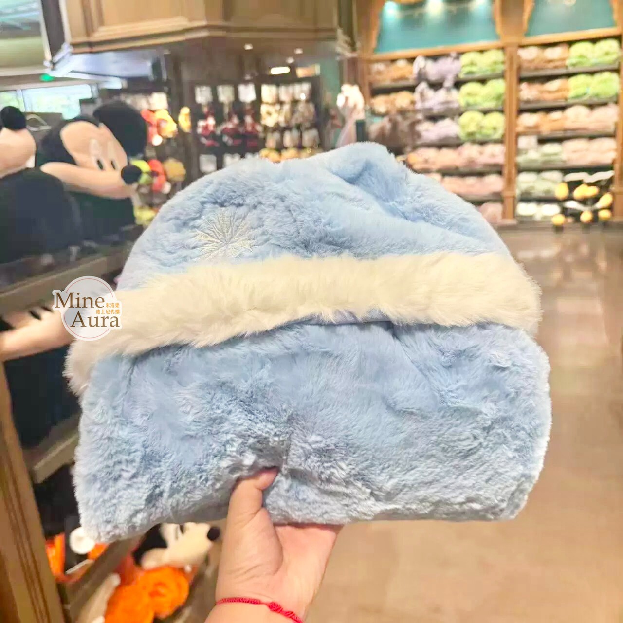 艾莎 Elsa 連帽造型 披肩 毛毯 可摺疊收納 冰雪奇緣 Frozen -上海迪士尼樂園