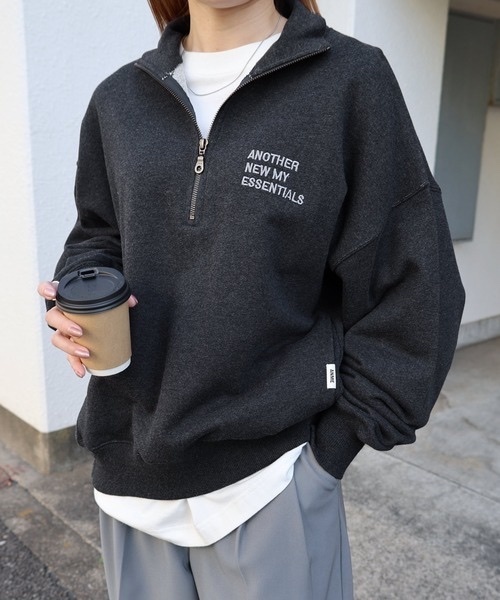 ANME / Half-zip fleece sweatshirt