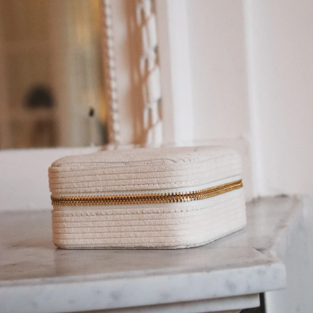 1WK0708-348 WAEKURA Jewellery Box - Blanc Côtelé Blanc Côtelé (A-LX-E)