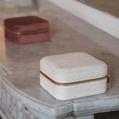 1WK0708-348 WAEKURA Jewellery Box - Blanc Côtelé Blanc Côtelé (A-LX-E)