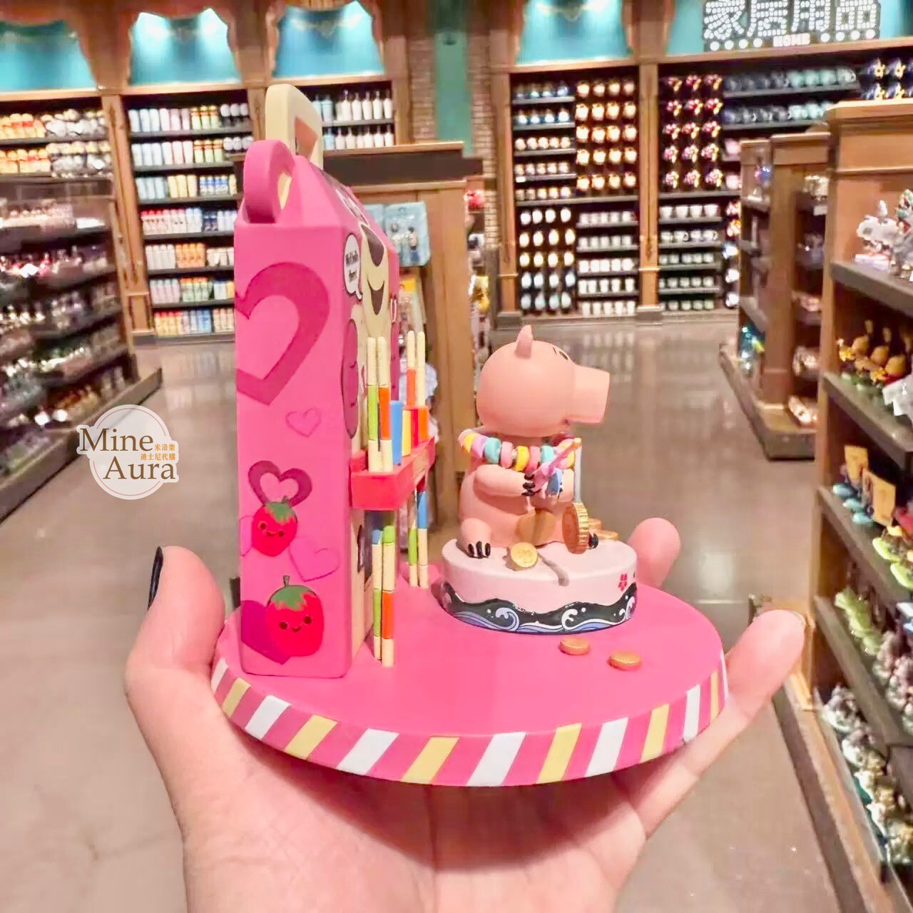 熊抱哥 Lotso 火腿豬 Ham 釣魚 場景 造型 相片夾 擺飾品 玩具總動員 Toy Story -上海迪士尼樂園