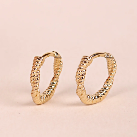 1WK0708-351 WAEKURA Earrings Torsades Mini - Single Gold (A-LX-E)