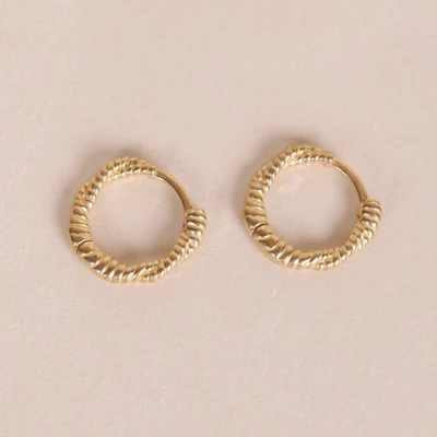 1WK0708-351 WAEKURA Earrings Torsades Mini - Single Gold (A-LX-E)