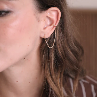 1WK0708-355 WAEKURA Earrings Paris - Single Gold (A-LX-E)