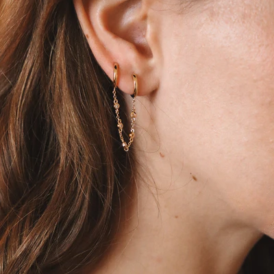 1WK0708-359 WAEKURA Earrings Liam - Single Gold (A-LX-E)