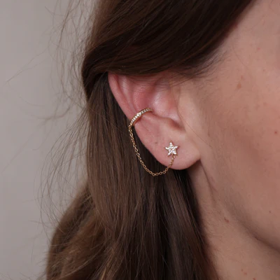 1WK0708-361 WAEKURA Earrings Hina - Single Gold (A-LX-E)