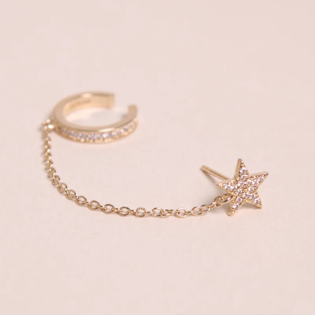 1WK0708-361 WAEKURA Earrings Hina - Single Gold (A-LX-E)