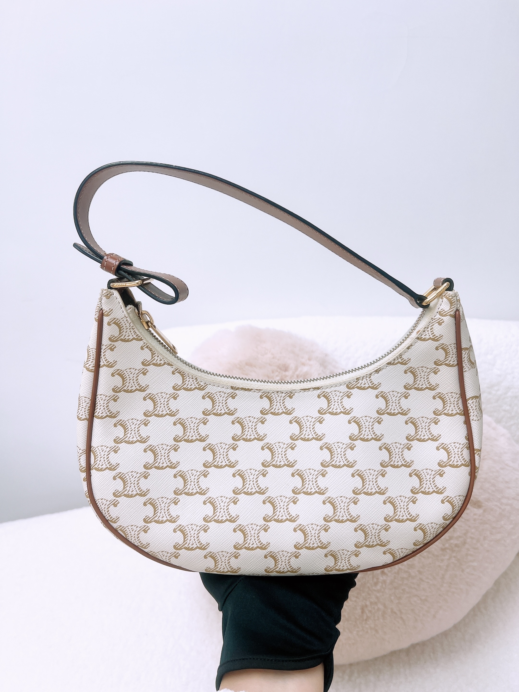 Celine ava medium white monogram