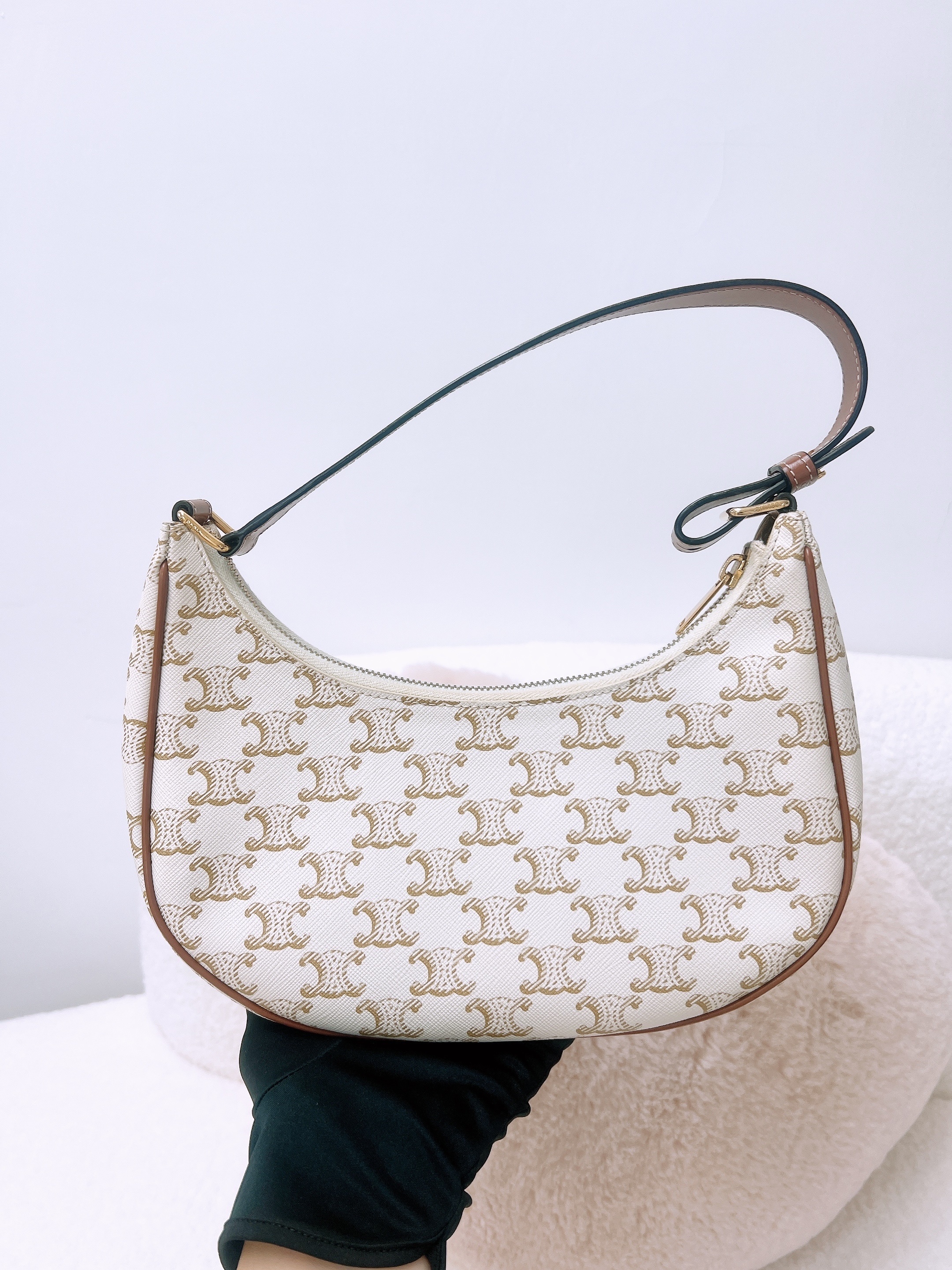 Celine ava medium white monogram