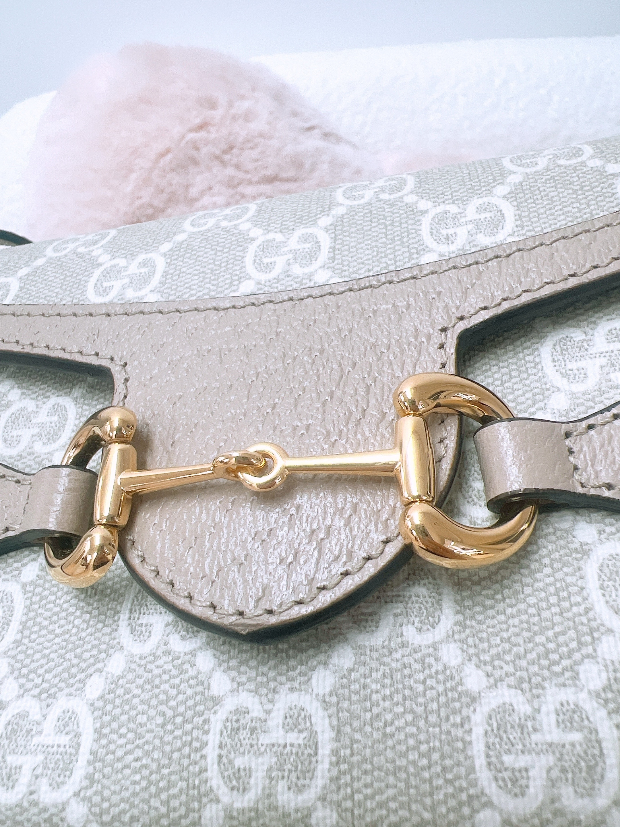 Gucci 1955 horsebit mini bag beige