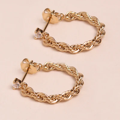 1WK0708-365 WAEKURA Earrings Bria - Pair Gold (A-LX-E)