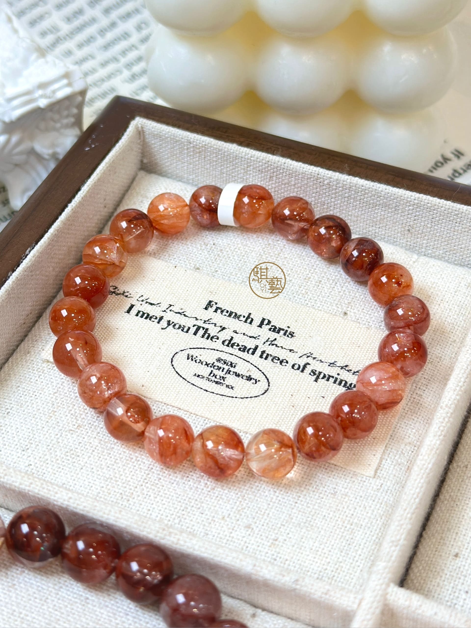 紅膠花手串｜聚財增運・行動自信之石