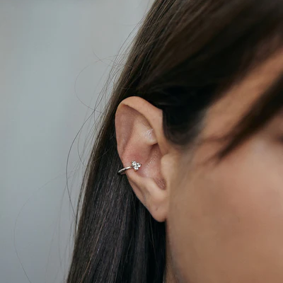 1WK0708-369 WAEKURA Earcuff Lya Palladium Palladium (A-LX-E)