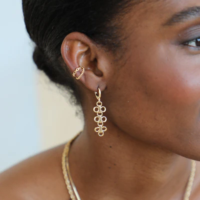 1WK0708-371 WAEKURA Earcuff Lisboa Gold (A-LX-E)