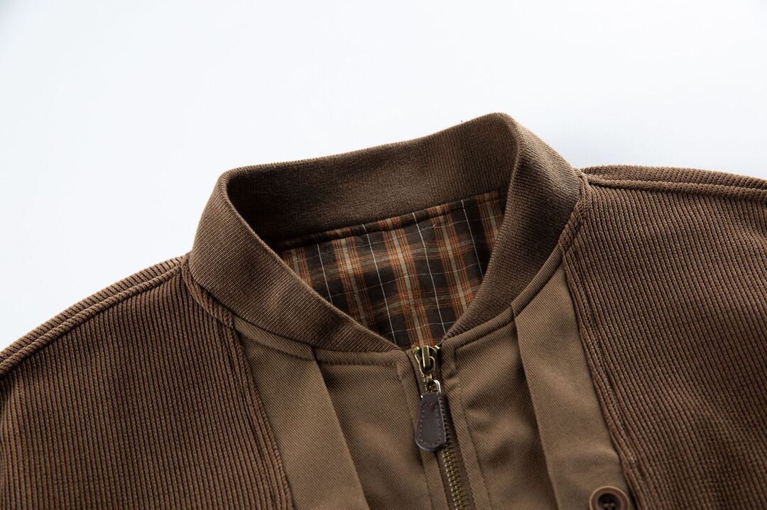 Dual Layer復古假兩件燈芯絨夾克