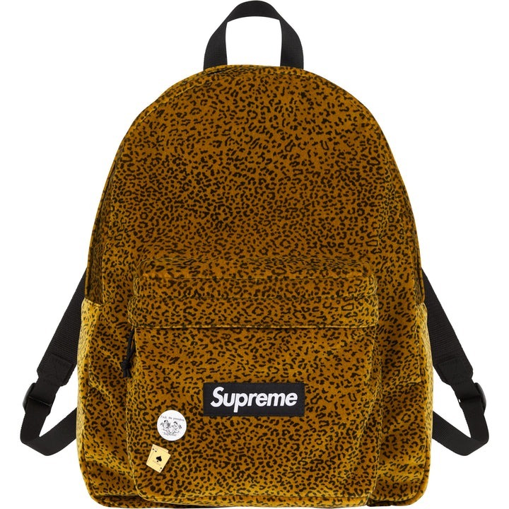 現貨┃Supreme 25FW Velvet Backpack 天鵝絨 豹紋 後背包