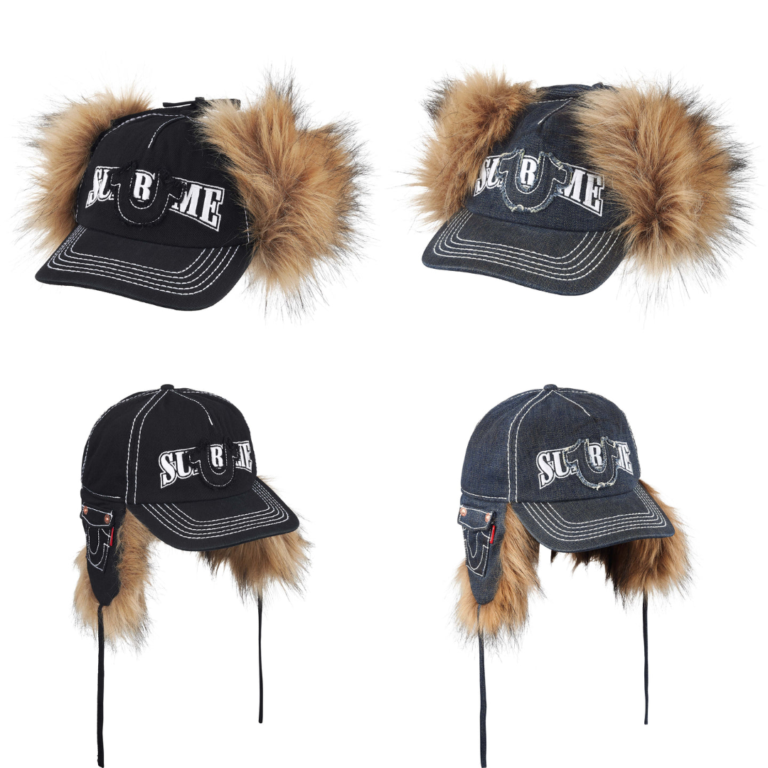 現貨┃Supreme 25FW ® True Religion® Earflap 5-Panel 毛毛 翻耳帽 耳罩 五分割