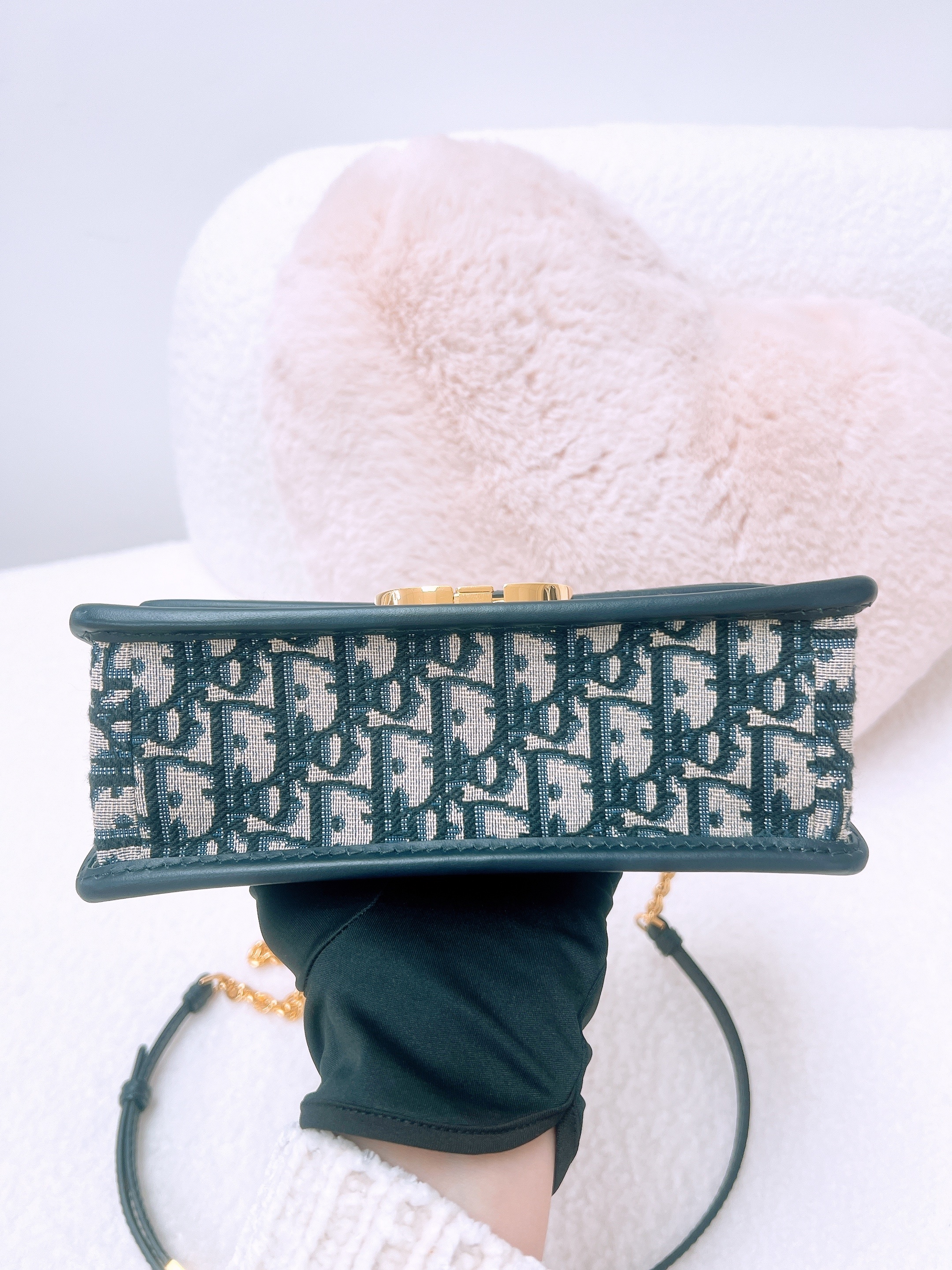 Dior 30 montaigne east west chain bag (blue oblique)