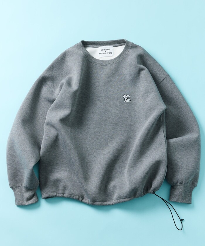 『代購商品』2025AW FREAK'S STORE x matsui 日本 插畫家 松井先生 "Take Me" Drawcord Back Print Crew Neck Sweatshirt 聯名 別注款 狗狗 購物袋 大學T 1021248901165