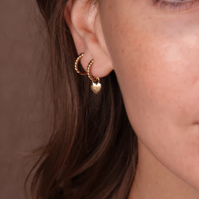 1WK0708-382 WAEKURA Charms Coeur Lisse Gold (A-LX-E)