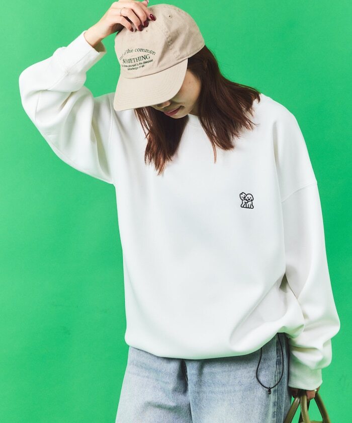 『代購+現貨商品』2025AW FREAK'S STORE x matsui 日本 插畫家 松井先生 "WARNING" Drawcord Back Print Crew Neck Sweatshirt 聯名 別注款 狗狗 鍵盤 大學T 1021248901167