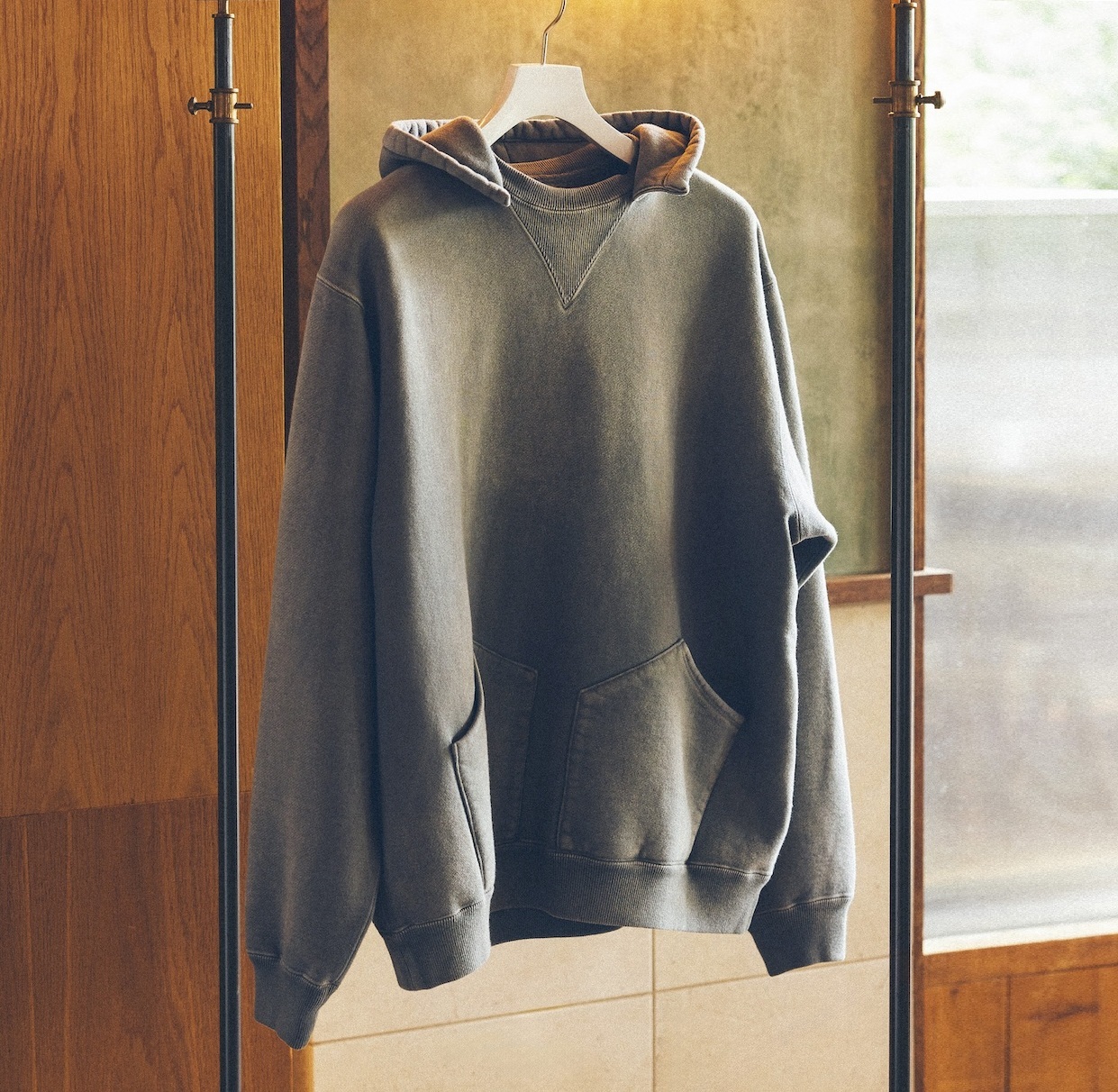 RE-STOCK: A.PRESSE 2025 VINTAGE ATTACHED HOOD SWEAT PARKA (BIOTOP LIMITED) - GREY PRE ORDER ITEM (預訂中)