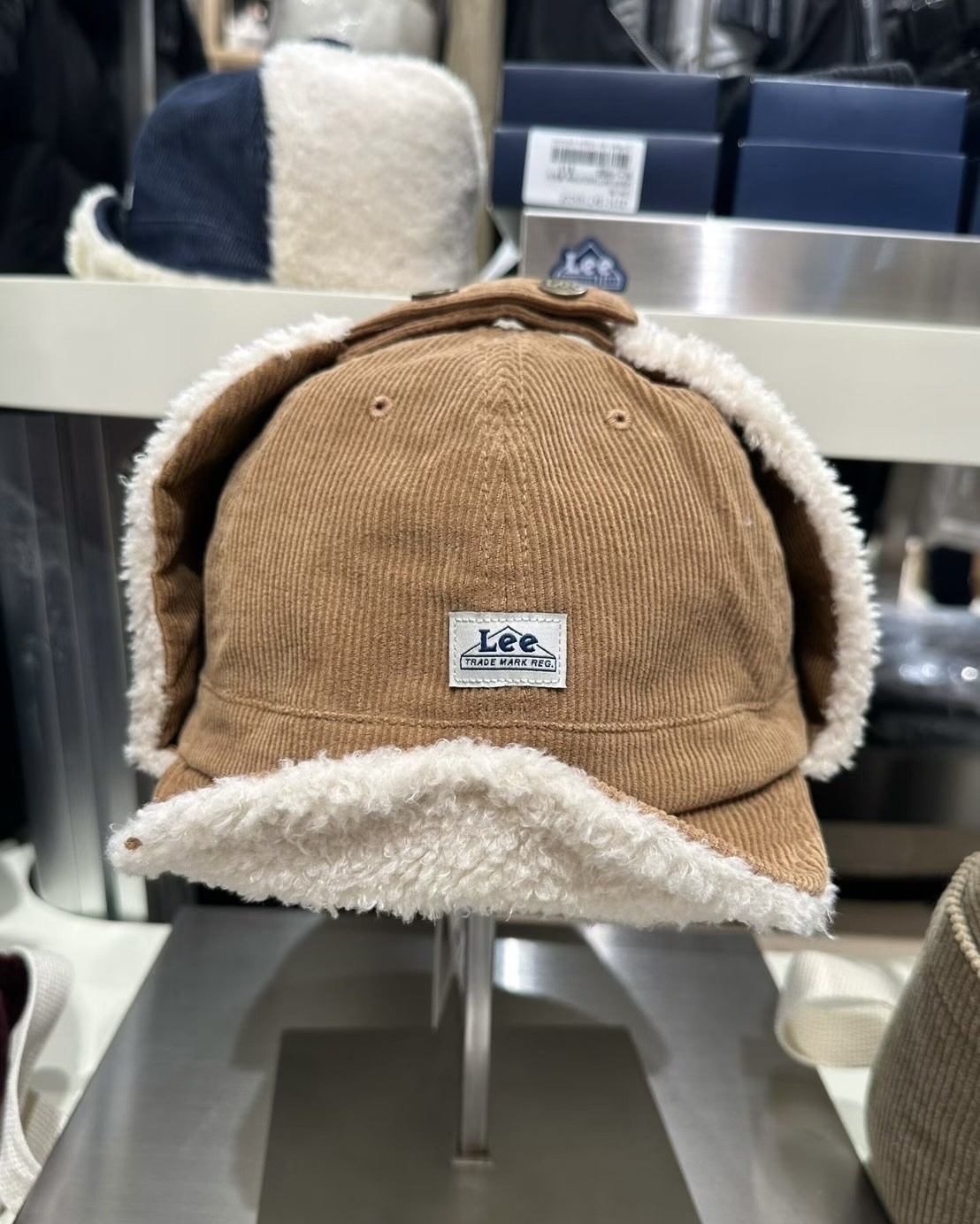 Lee 毛絨飛行帽 刷毛 保暖 標籤logo 共3色