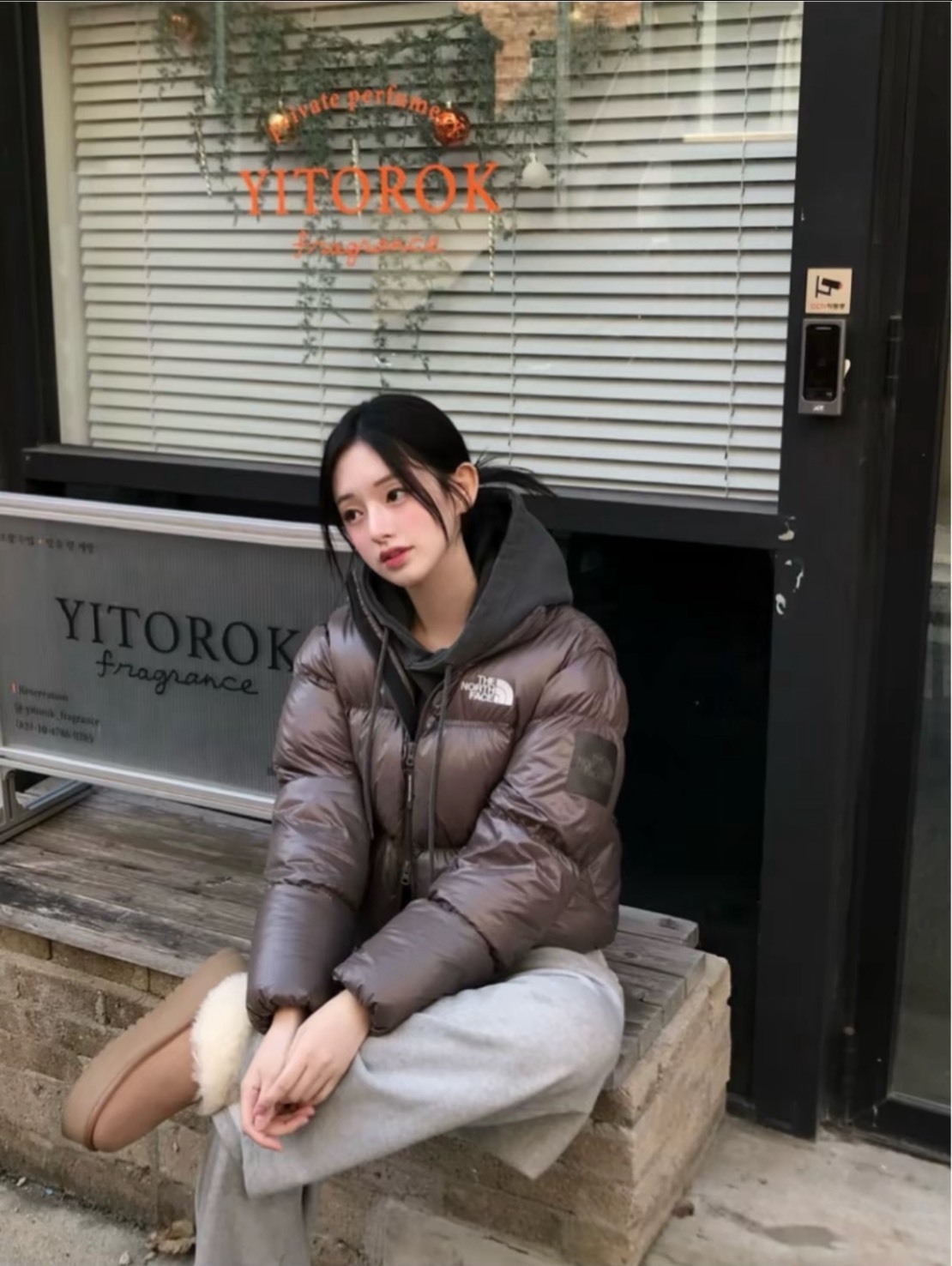 THE NORTH FACE 女款 NOVELTY Nuptse RDS 輕量短版羽絨外套｜棕色