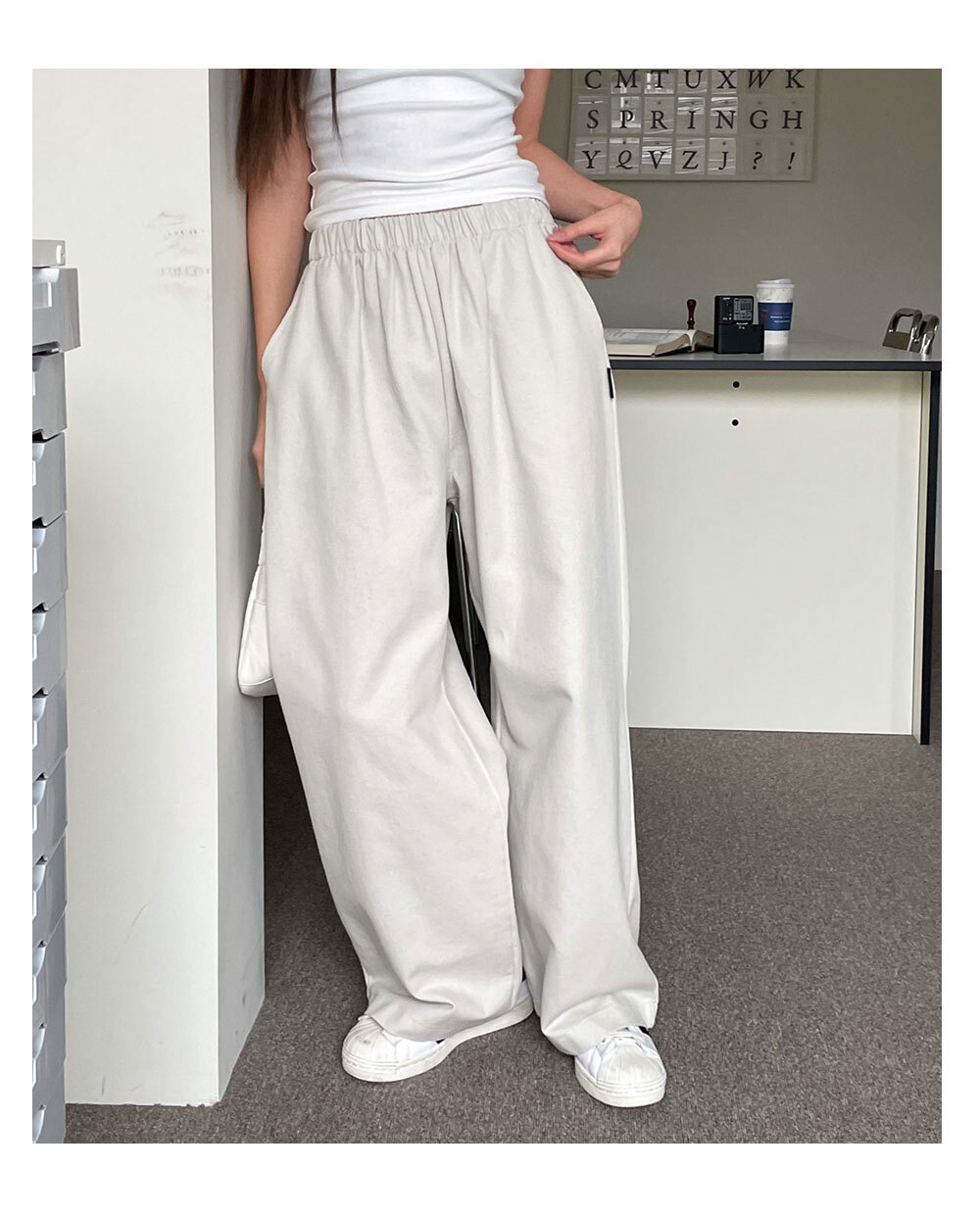 韓國🇰🇷連線 Muah Muah 韓系隨興運動風寬褲 長褲 運動褲 休閒褲 薄款風褲 寬褲 3色(任買兩件711免運)/預購