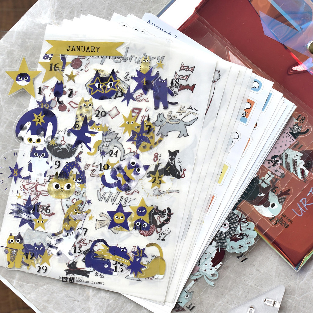 大芝麻小花生．2026 無時效日付貼紙 4作者聯名