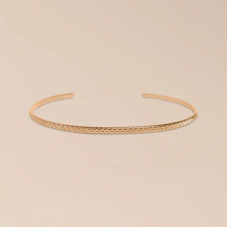 1WK0708-409 WAEKURA Bangle Lea Gold (A-LX-E)