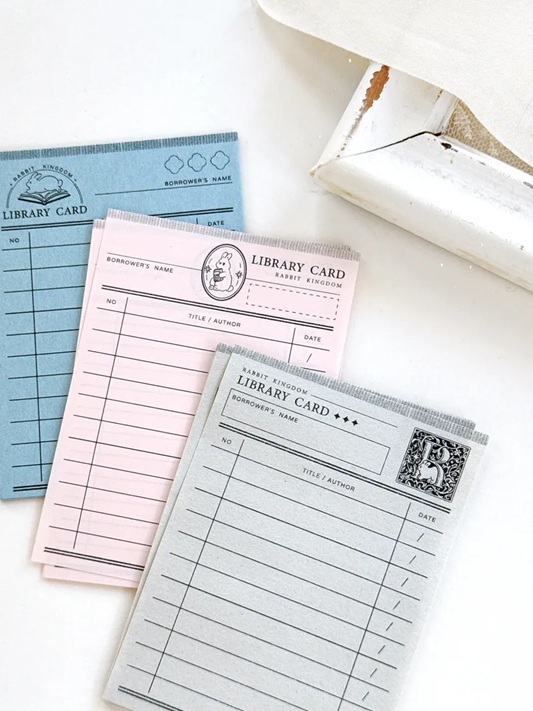 Pei+Pei．圖書借閱證 便籤組