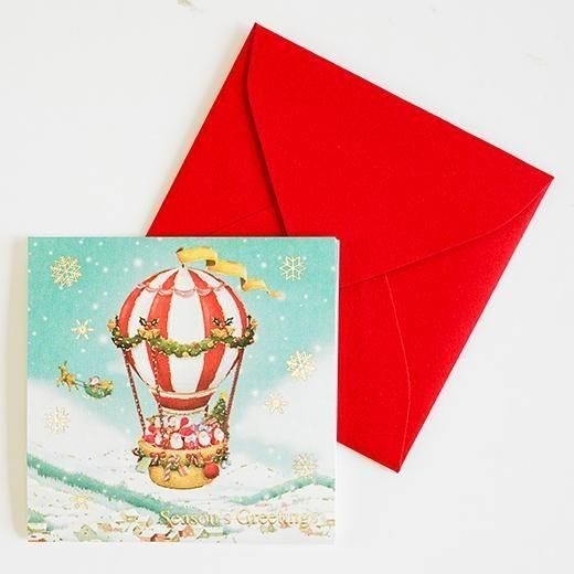 聖誕小鎮 迷你立體 金箔聖誕卡片｜日本Greeting Life