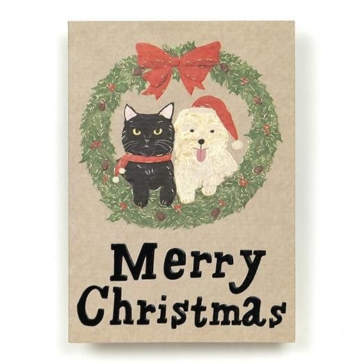 賓士貓 迷你聖誕卡片｜日本Greeting Life 袖山嘉穗子