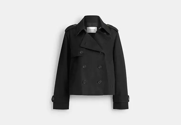 [U] COACH BLACK SHORT TRENCH, CAB93-BLK (UCO23)