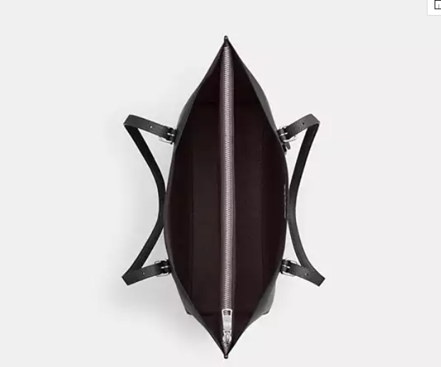 [U] COACH SV/BLACK CV968 LTH TNL HW MOLLIE TOTE, 196395540273 (UCO106)