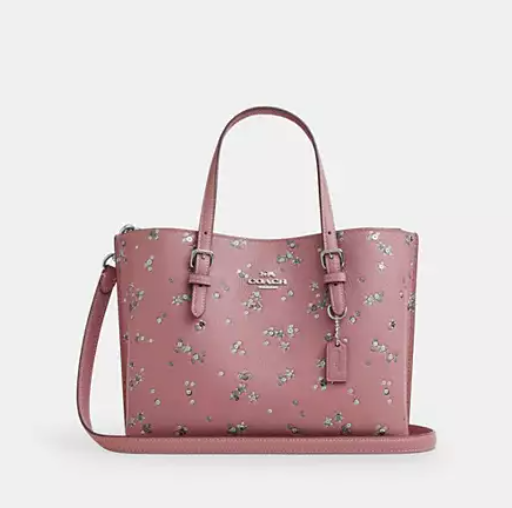 [U] COACH SV/DUSTY PINK MULTI CCV87 SPN STR PT MOLLIE 25, 196395996223 (UCO109)