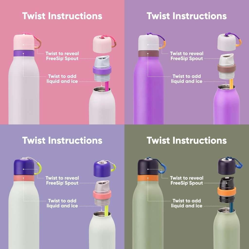 【預購】 Owala K11228893  FreeSip Twist Insulated Water Bottle 18oz