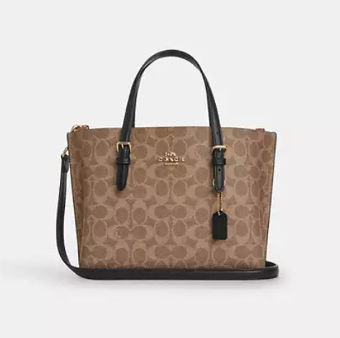 [U] COACH IM/TAN/BLACK CV965 SIG MOLLIE 25, 196395541829 (UCO113)