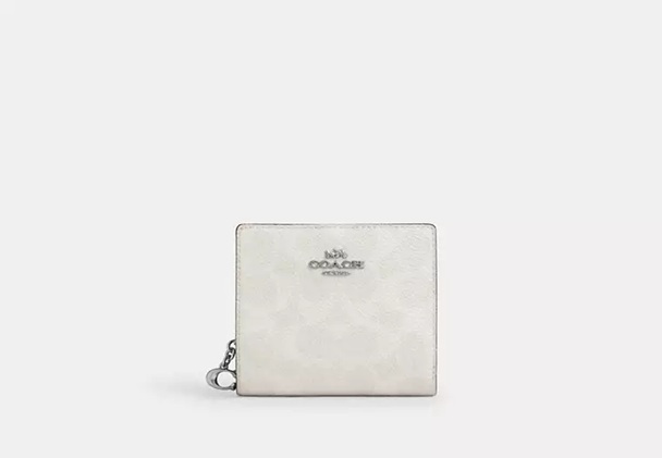 [U] COACH SV/WHITE/CHALK CW789 SNAP WLT SIG CNVS, 196395779895 (UCO51)