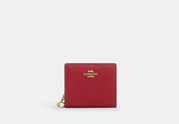 [U] COACH IM/TRUE RED C2862 PBL LTHR SNAP WLT, 196395021215 (UCO53)