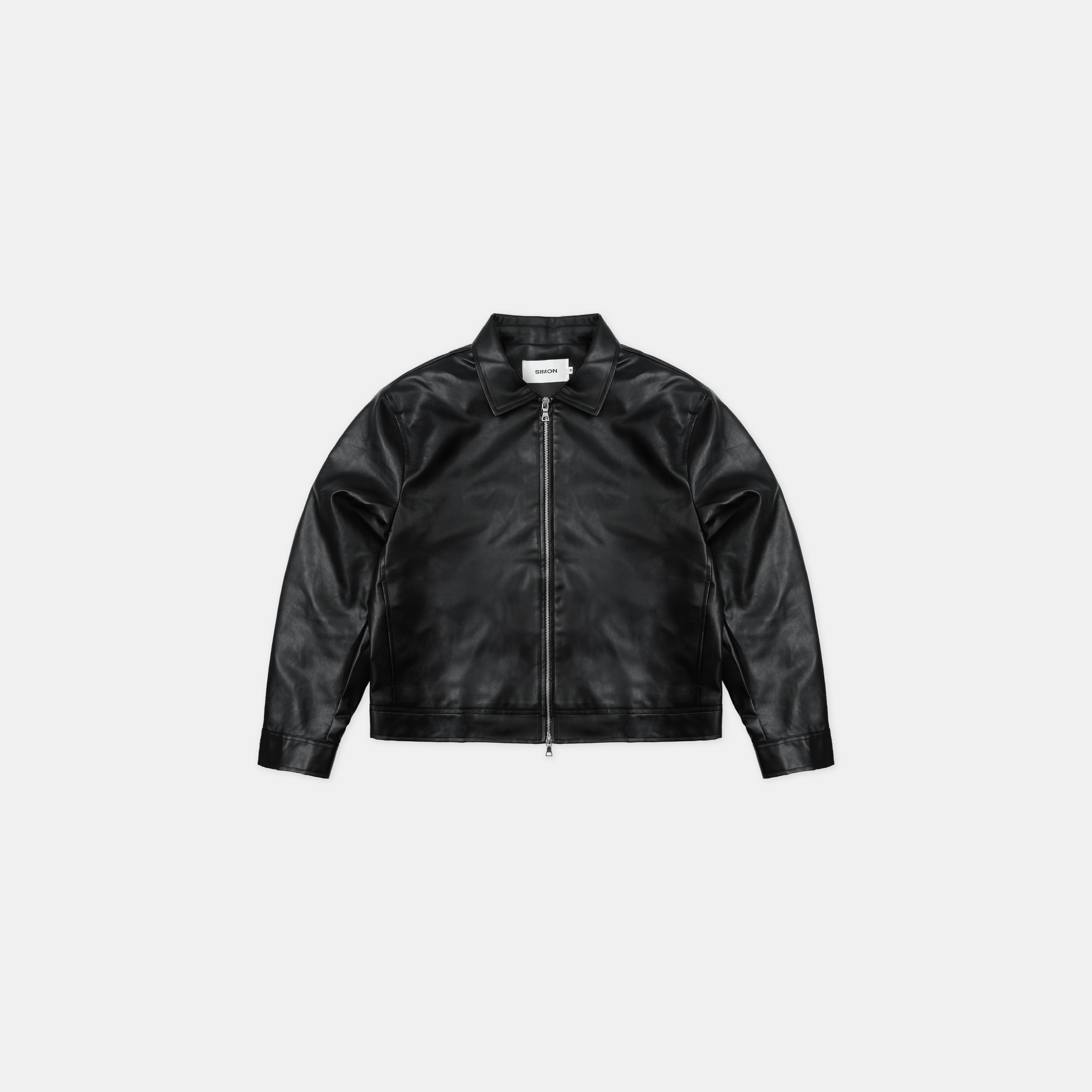 SIMON MADE OW-2516 高級感 基礎 BOXY 皮外套