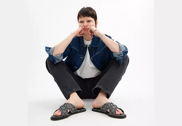 【預購】COACH K1122896 Signature Jacquard 涼鞋